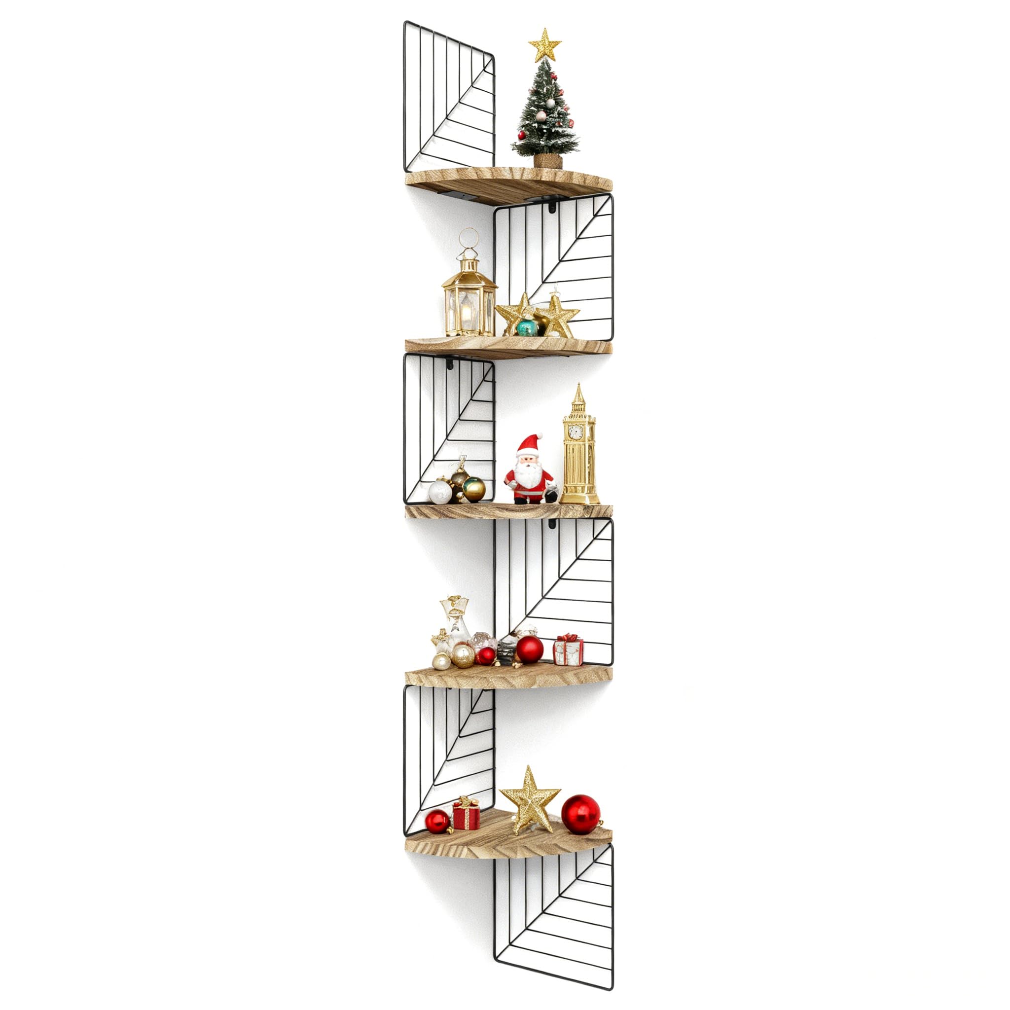 Amazon.com: Love-KANKEI Corner Shelf Wall Mount of 5 Tier Rustic